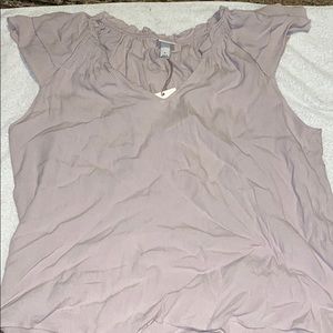 Purple flowy blouse